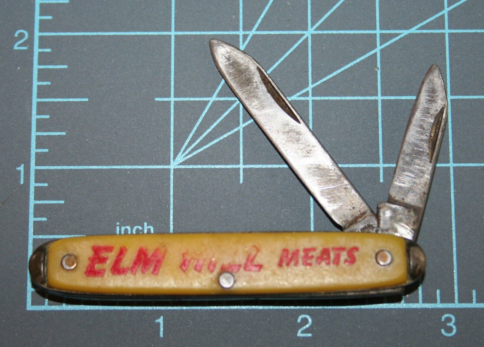 Primary image for Vintage 60s ELM HILL MEATS Nashville Tennessee COLONIAL 2 Blade Pocket Knife