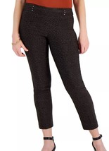 JM Collection Womens Plus Black Cheetah PullOn Pants Slim Leg  XL Short NWT - £18.64 GBP