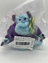 DISNEY Store Monsters Inc Plush Holiday Sulley Purple Sweater 6” Sealed In Bag - $19.62