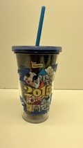Disneyland 2015 Travel Tumbler Disney Parks Official Cup With Lid And Straw - $9.85