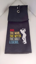 Dad The Man The Myth Funny Golf Towel, Embroidered Golf Towels Gift for dad - $9.41