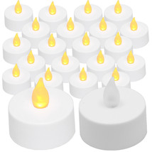 20 pack New LED TeaLight Party no flame Candle Light AMBER - £18.66 GBP