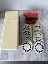Vintage Sawyer VIEW-Master With 62 Reels Bakelite Library Case Cartoons Tv Shows - £292.12 GBP