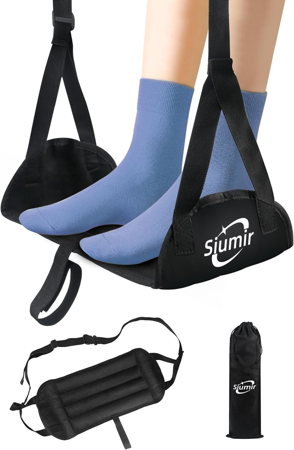 Airplane Foot Hammock, Upgraded Anti-Squeeze Foot Rest For Plane Travel ... - £25.50 GBP