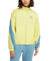Nike Womens Windrunner Twill Jacket Size Medium Color Lt Zitron/Cerulean/White - £62.27 GBP