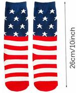 Kids USA Flag Knee High Socks Stars &amp; Stripes Cotton 2 pairs - $10.39