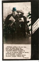 Old Photo of Postcard Christmas New Year Greetings Blaumanis poem poetry... - £4.87 GBP