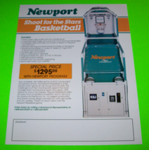 Newport Basketball Arcade Flyer Original Vintage Hoops Promo Artwork 8.5&quot; x 11&quot; - £12.68 GBP