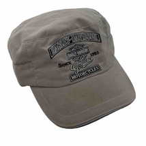 Harley Davidson Newsboy Hat Cap Mens XL Gray Embroidered Patched - $25.74