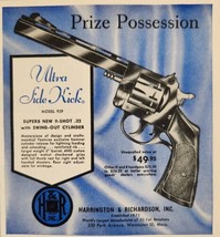 1958 Print Ad H&amp;R Harrington Richardson Mod 939 9-Shot 22 Revolver Worce... - $14.38