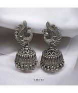 Real 925 Sterling Silver Oxidized Peacock Silver Jhumki Women Excellent ... - $2,303.24 MXN