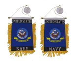 K&#39;s Novelties Navy Ship Double Sided Mini Flag 4&quot;x6&quot; Window Banner w/Suc... - $2.88