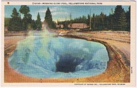 Postcard Morning Glory Pool Yellowstone National Park Wyoming - £3.88 GBP
