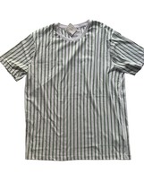 Denim &amp; Flower Men&#39;s Mint and White Striped T-Shirt - Size Medium NWT - £21.11 GBP