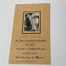 Holy prayer card vtg paper ephemera Catholic Christian France 1931 Andre Fabre - £15.51 GBP