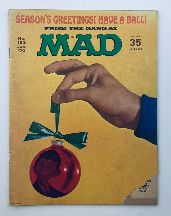 Primary image for Mad Magazine January 1970 No. 132 Season's Greetings 2.0 Good No Label