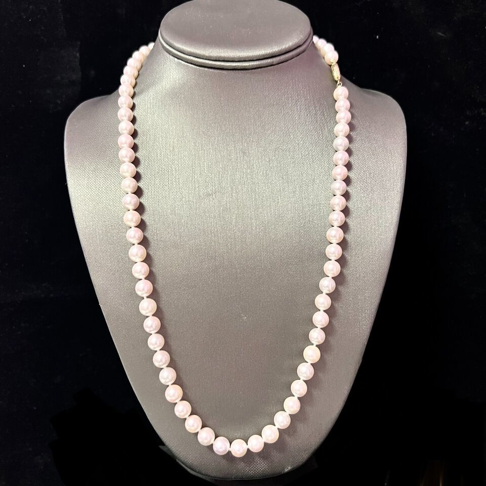 Authenticity Guarantee
Natural Akoya Pearl Necklace 24" 14k Y Gold 8 mm Cert... Item image 7