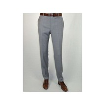 Mens Mantoni Flat Front Pants All  Wool Super 140's Classic Fit 46306-2 Gray image 2