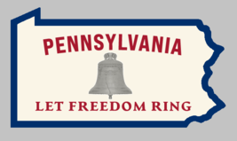 New Pennsylvania License Plate inspired sticker - PA State outline - $4.99