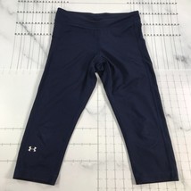 Under Armour Leggings Womens Small Navy Blue Cropped Ankle Length Stretch - $13.99