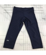 Under Armour Leggings Womens Small Navy Blue Cropped Ankle Length Stretch - £33.05 GBP