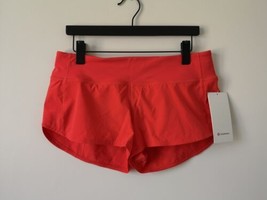 Nwt Lululemon Crnr Red Ltwt Speed Up Low Rise 2.5&quot; Lined Shorts 8 - £64.45 GBP