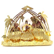 2011 Annual Away In A Manger Danbury Mint Christmas Ornament 23k Gold Plated - £34.36 GBP