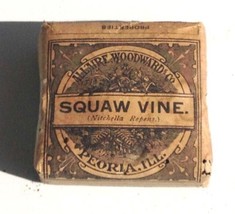 c1890 antique UNUSED SQAW VINE QUACK MEDICINE homeopathic SUPRESS URINE ... - £38.73 GBP