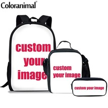 Color Hot Large Capacity School Bag for Teenage  Peach  Print Backpack Girls Boy - £80.64 GBP