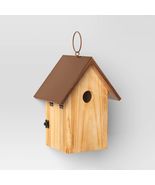 Threshold 12" Metal and Wood Hanging Bird House Copper - $355.90 MXN Threshold 12" Metal and Wood Hanging Bird House Copper - $355.90 MXN