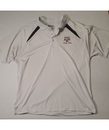 CHAMPION Sz XL “TEXAS A & M” White Short Sleeve Men’s Polo Shirt”  Polyester NWT - £13.29 GBP