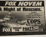 Cops Tv Guide Print Ad A Night Of Rescues TPA10 - £4.74 GBP