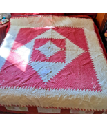 100yrs++Geometric Antique Handmade Quilt 72 X72 Grandmother Flour Sack B... - €335,57 EUR