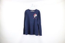 Vintage 90s Ralph Lauren Mens M Faded P Wing Track Shoe Long Sleeve T-Shirt Blue - £43.48 GBP