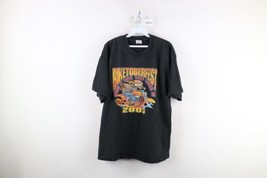 Vtg Y2K 2003 Mens XL Faded Biketoberfest Motorcycle Fire Flames Skeleton T-Shirt - £46.67 GBP