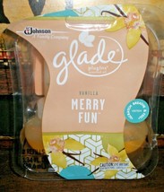 (2) Glade Plug Ins Scented Oil Refills Vanilla Merry Fun - £6.12 GBP