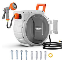VEVOR Retractable Garden Hose Reel, 5/8 Inch x 100 ft Wall Mounted Hose ... - $119.90