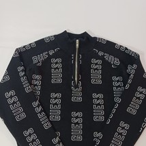 GUESS Los Angeles Women’s Black & White 1/4 Zip Pullover Sweater Jacket Size L image 14