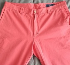 Vineyard Vines Pants Men&#39;s  W34XL32  Slim Fit Breaker Pink Coral 100% Co... - $29.10