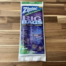 Ziploc Heavy Duty 8 Count Big Bags Storage 13 x 14 1/8 New 2 1/4 Gallon 2001 USA - $16.14