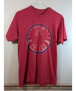 Marvel Men&#39;s Size M Red Short Sleeve Avengers Shield Logo Pullover T-shirt - $7.92