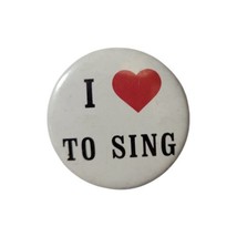 I Love To Sing Vintage Button Pin Music Treasures Richman Virginia 2 inch - $9.99