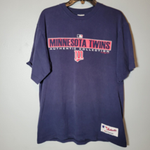 Minnesota Twins Shirt Mens M Majestic MLB Authentic Collection Baseball Blue - £11.06 GBP
