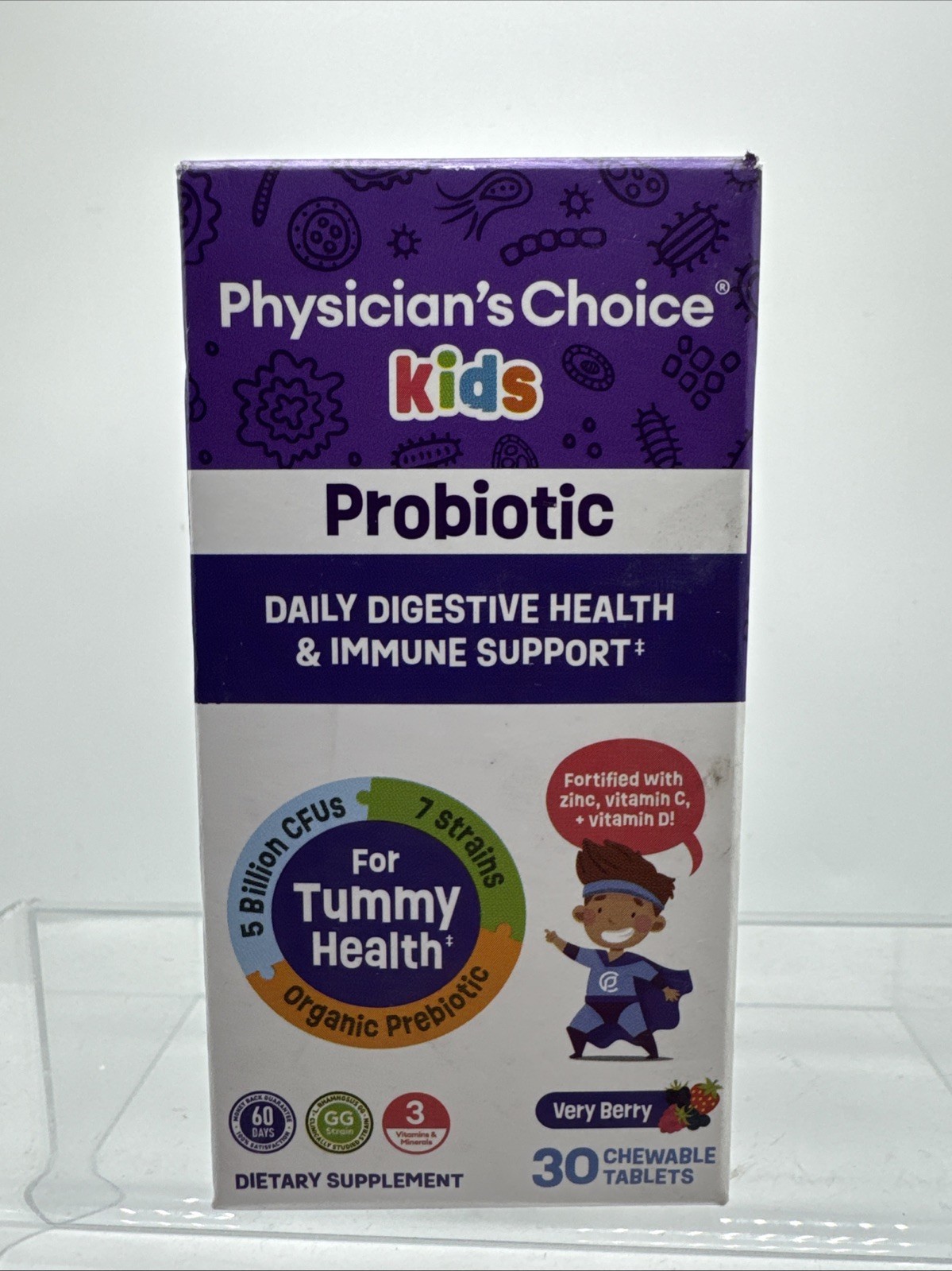 Physician&#39;s CHOICE Probiotic Kids 30 Chewable Tablet Very Berry 5/25 COM... - $7.99