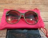 Vogue VO5509S Sunglasses Green Horn Clear Gradient Green 60 New 100% Aut... - $58.51