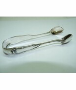 Antique German 800 Silver Marked Moon &amp; Crown Sugar Tongs, Scrolled, L 1... - $113.56 CAD