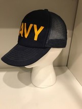Vintage US Navy Mesh Snapback Trucker Hat One Size Fits All Naval - $20.00