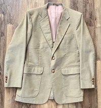 Vintage Corduroy Mens Khaki Two Button Sport Coat Suit Jacket/Blazer,36 - £41.94 GBP