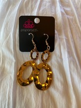 Paparazzi Earrings (New) Bring On The Basics - Gold - Dangle - £6.88 GBP