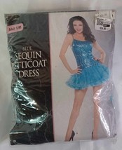 Adult Size S/M  BLUE SEQUIN PETTICOAT DRESS-DANCEWEAR-HALLOWEEN-THEATER - $34.69 CAD
